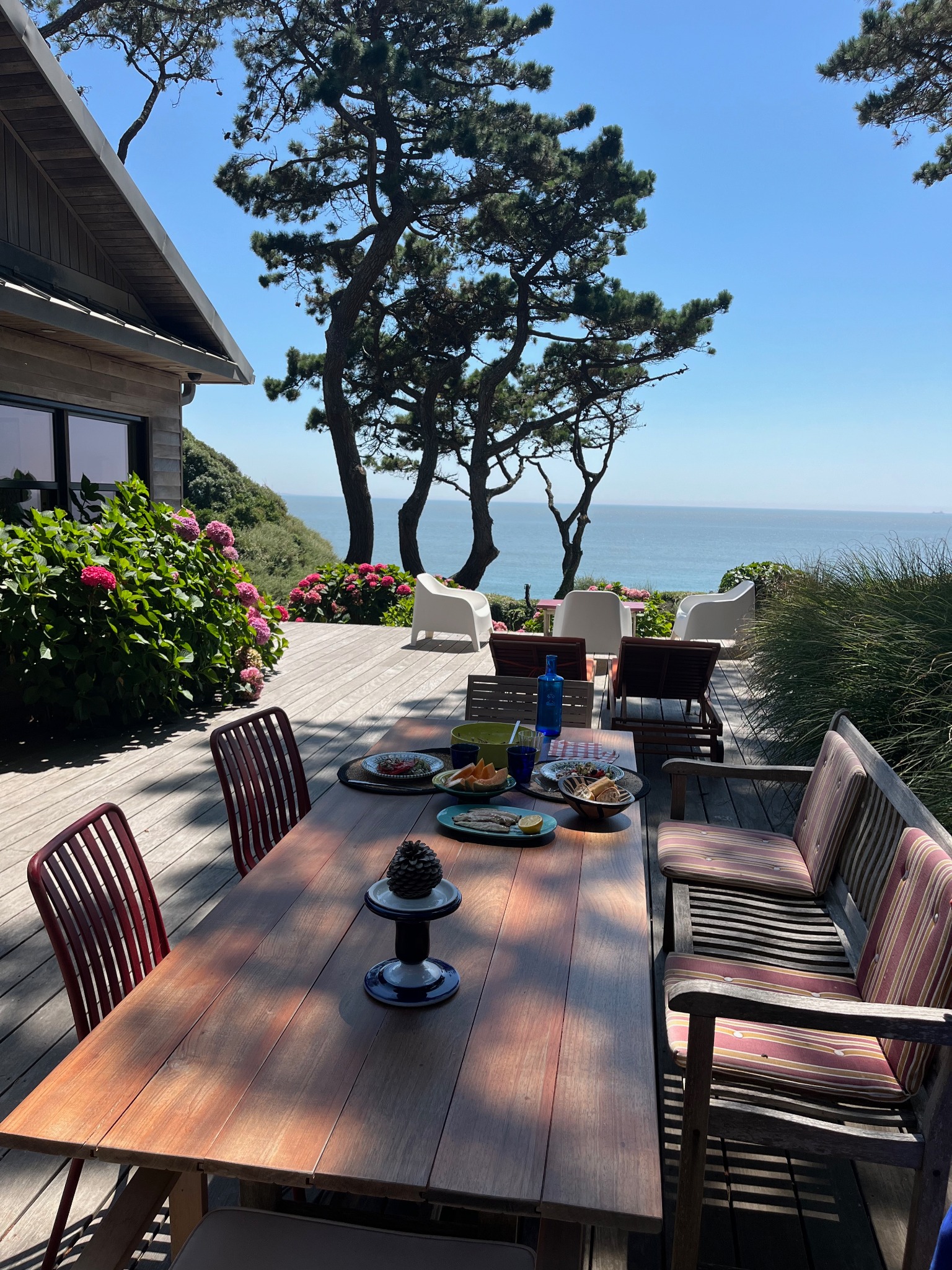 Grande terrasse de La Cana face à l'océan